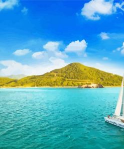 Antigua And Barbuda Island Paint By Numbers