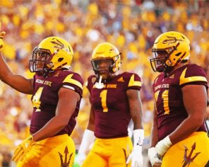 Arisona State Sun Devils Footballers Paint By Numbers
