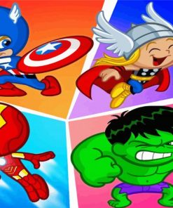 Avengers Babies Heroes Paint By Numbers