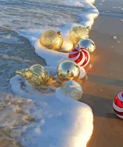 Baubles Christmas At Beach Paint By Numbers