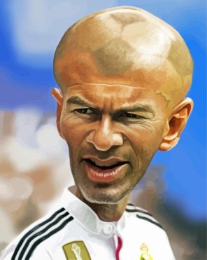 Caricature Zinedine Zidane Paint By Numbers