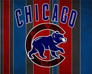Cubs Baseball Logo Paint By Numbers
