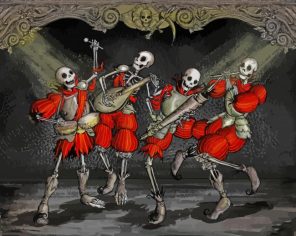 Dance Macabre Skeletons Paint By Numbers