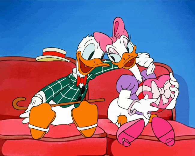 Donald Duck And Daisy Paint By Numbers