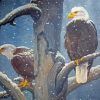 Eagles On Tree Paint By Numbers