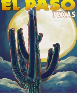 El Paso Texas Poster Paint By Numbers