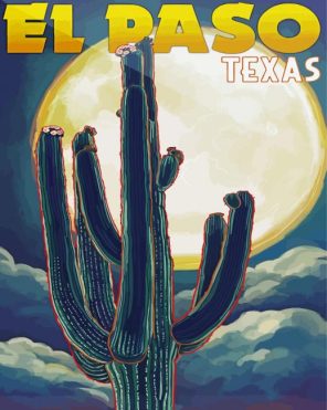 El Paso Texas Poster Paint By Numbers
