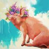 Floral Pig Art Paint By Numbers