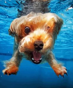 Funny Cain Terrier Underwater Paint By Numbers
