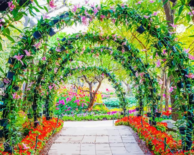 Garden Floral Arch Paint By Numbers