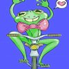 Happy Frog On Bicycle Paint By Numbers