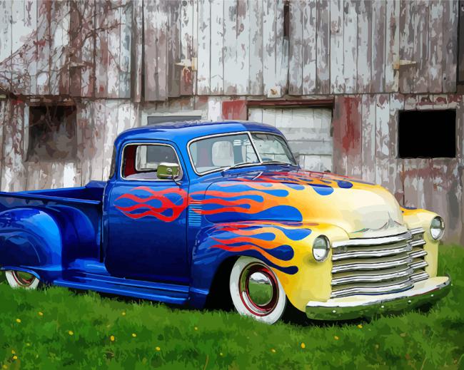 Hot Rod Truck Paint By Numbers
