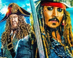 Jack Sparrow And Hector Barbosa Paint By Numbers
