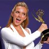Jodie Comer Holding Emmys Paint By Numbers