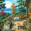Log Cabin Porch Paint By Numbers