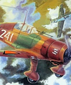 Military Fokker Paint By Numbers