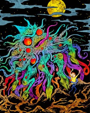 Monster From Rick And Morty Paint By Numbers