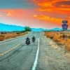 Motorcycles In Route 66 At Sunset Paint By Numbers