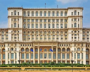 Romania Bucharest Palace Of Parliament Paint By Numbers