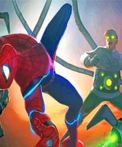 Spider Man And Doctor Octopus Paint By Numbers