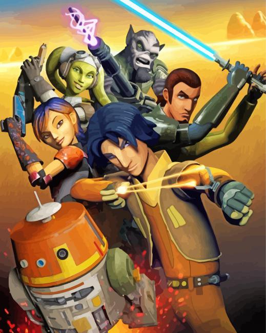 Star Wars Rebels Sc Fiction Serie Paint By Numbers