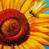 Sunflower And Bee Art Paint By Numbers