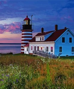 West Quoddy Head Light Maine Paint By Numbers