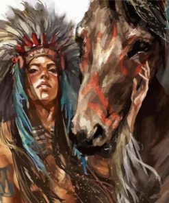 Woman On Horse Paint By Numbers