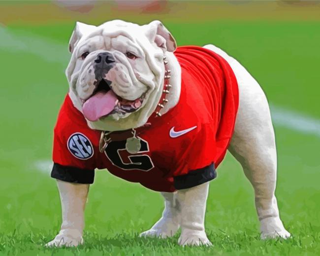 Aesthetic Georgia Bulldog Paint By Numbers