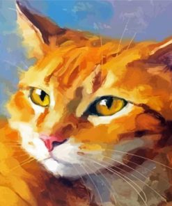 Aesthetic Orange Tabby Cat Art Paint By Numbers