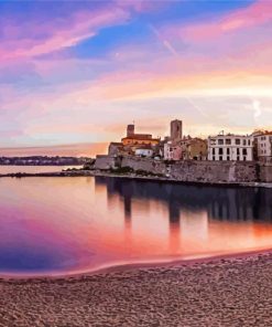 Antibes City Sunset Paint By Numbers