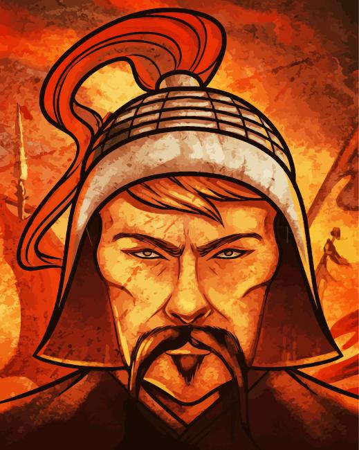 Genghis Khan Art Paint By Numbers