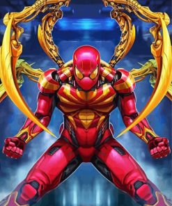 Powerful Iron Spider Paint By Numbers