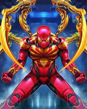 Powerful Iron Spider Paint By Numbers
