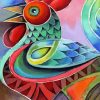 Abstract Rooster Bird Art Paint By Number