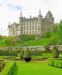 Aesthetic Dunrobin Castle Building Paint By Numbers
