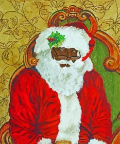Aesthetic Black Santa Paint By Numbers