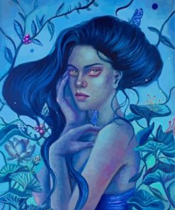 Blue Girl Art Paint By Numbers