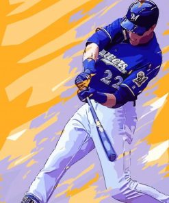 Christian Yelich Illustration Paint By Numbers