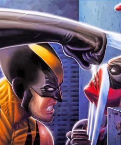 Deadpool Vs Wolverine Heroes Paint By Numbers