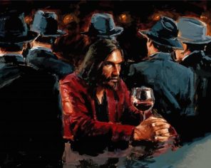 Man In The Bar Art Paint By Numbers