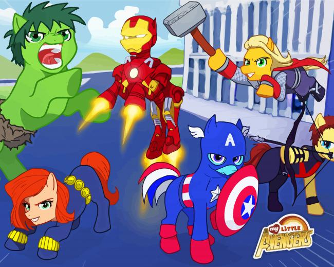 Marvel Little Avengers Paint By Number
