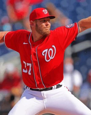 Stephen Strasburg Baseball Pitcher Paint By Numbers