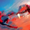 Superheroes Iron Man And Spider Man Paint By Numbers