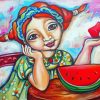 Watermelon Girl Art Paint By Numbers