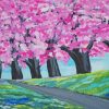 Abstarct Cherry Trees Paint By Numbers
