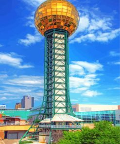 Aesthetic Knoxville Sunsphere Tower Paint By Numbers