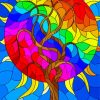 Aesthetic Stained Glass Tree Paint By Numbers