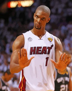 Chris Bosh Heat Player Paint By Numbers