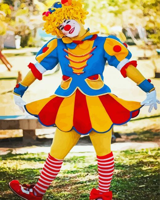 Colorful Female Clown Paint By Number